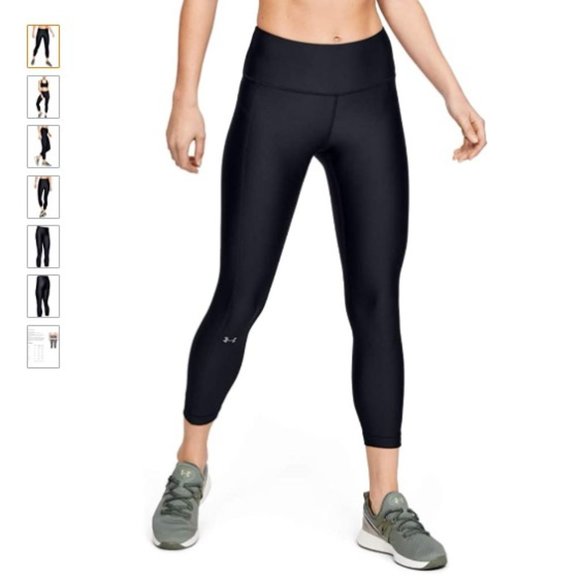 *NEW* Under Armour Women's HeatGear High Waisted Ankle Crop Leggings - Size Sm - Picture 1 of 6